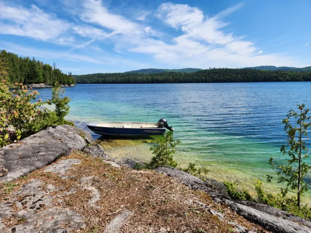 a boat on the water